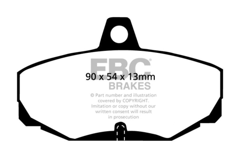 EBC 96-00 Ac Ace 5.0 Pastillas de freno traseras Yellowstuff