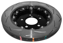 Cargar imagen en el visor de la galería, DBA 15+ Ford Mustang 2.3L/5.0L Rotor trasero ranurado Serie 5000 de 2 piezas con sombrero negro