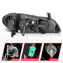 Cargar imagen en el visor de la galería, ANZO 2000-2004 Infiniti I30 Faros delanteros con proyector cromado Halo