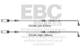 EBC 2008-2010 BMW M3 4.0L (E90) Cables de desgaste delanteros