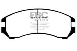 EBC 86-87 Nissan Pulsar NX 1.6 SE Pastillas de freno delanteras Redstuff