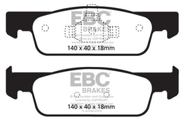 EBC 2016-2017 Smart Fortwo 0.9L Turbo Yellowstuff Pastillas de freno delanteras