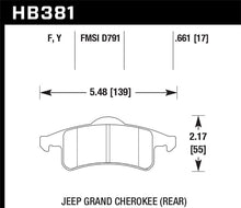 Cargar imagen en el visor de la galería, Pastillas de freno traseras Hawk 99-04 Jeep Grand Cherokee LTS Street