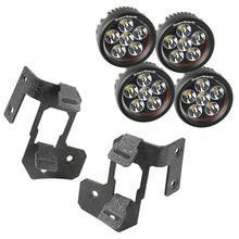 Cargar imagen en el visor de la galería, Rugged Ridge 07-18 Jeep Wrangler JK Textured Black Round A-Pillar LED Light Mount Kit