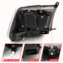 Cargar imagen en el visor de la galería, ANZO 2009-2018 Dodge Ram 1500 Proyector HL Switchback Negro Ámbar
