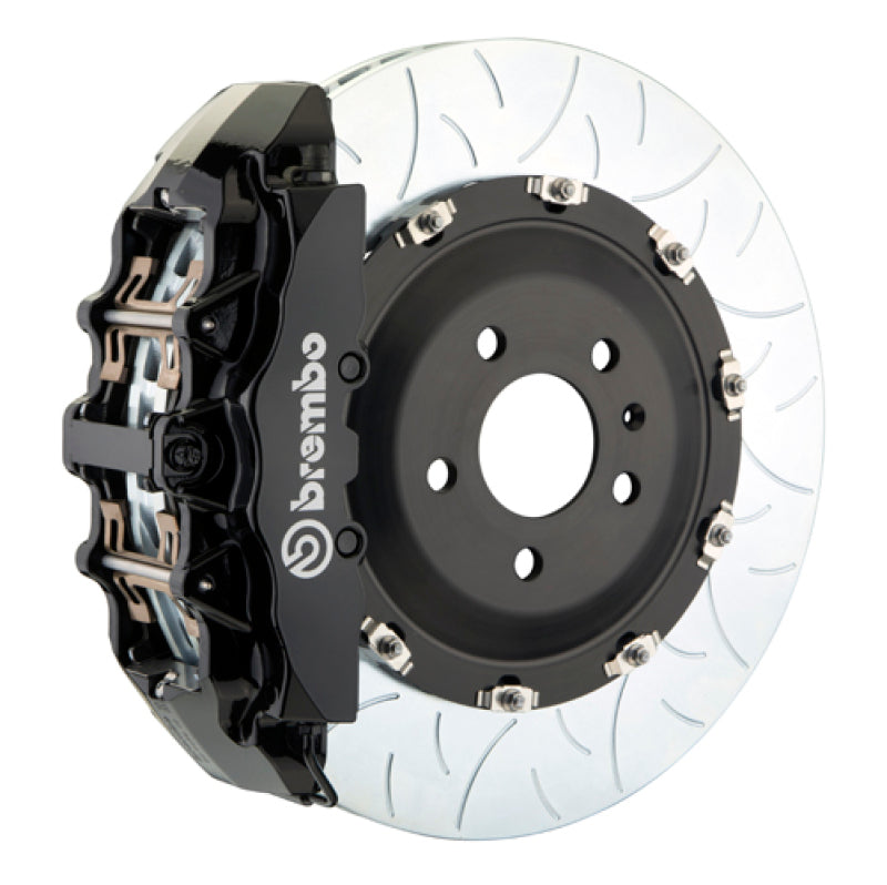 Brembo 18+ X3/19+ X4 Delantero GT BBK 6 Pistones Fundido 380x34 2pc Rotor Ranurado Tipo 3-Negro