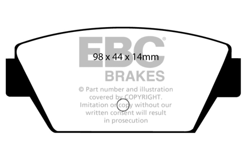 Pastillas de freno traseras EBC 93-94 Eagle Talon 1.8 Redstuff