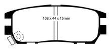 Cargar imagen en el visor de la galería, EBC 92-97 Mitsubishi Montero 3.0 Greenstuff Rear Brake Pads