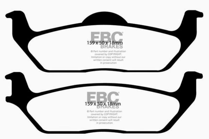EBC 11 Ford F150 3.5 Twin Turbo (2WD) 6 Lug Ultimax2 Rear Brake Pads