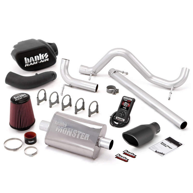 Banks Power 07-11 Jeep 3.8L Wrangler - 2dr Stinger Sys con AutoMind - Escape único SS con punta negra