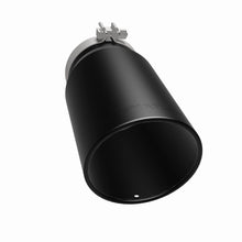 Cargar imagen en el visor de la galería, MagnaFlow Tip Stainless Black Coated Single Wall Round Single Outlet 6in Dia 5in Inlet 13in L