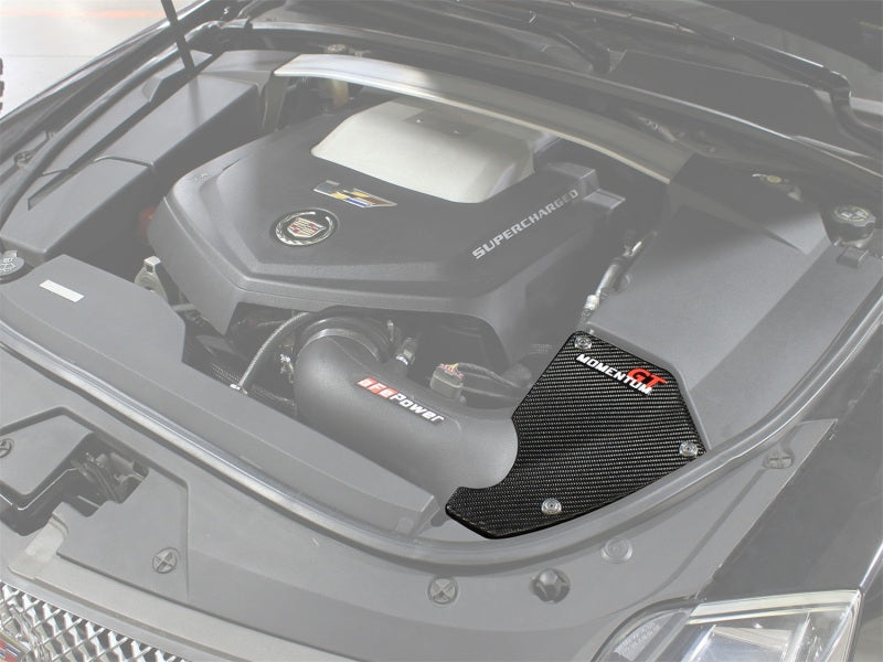 aFe Momentum GT Cubierta de la carcasa del sistema de admisión de fibra de carbono 09-15 Cadillac CTS-V V8-6.2L (sc)
