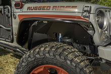 Cargar imagen en el visor de la galería, Rugged Ridge Inner Fender Liners Frnt Aluminum Black 18-20 Jeep Wrangler JL