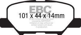 EBC 14+ Mazda 3 2.0 (México Build) Pastillas de freno traseras Redstuff