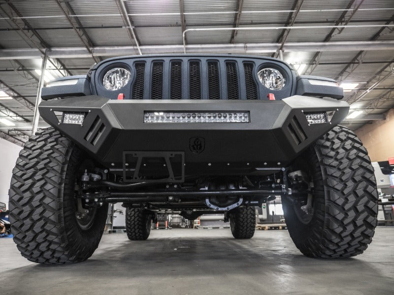 Road Armor 18-20 Jeep Wrangler JL SPARTAN Protector de placa protectora para parachoques delantero atornillado - Tex Blk