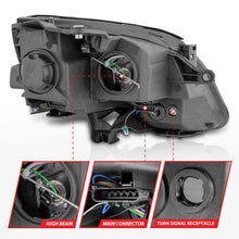 Cargar imagen en el visor de la galería, Anzo 99-17 GMC Sierra/Denali Faros delanteros cromados ámbar (con barras de luz C)