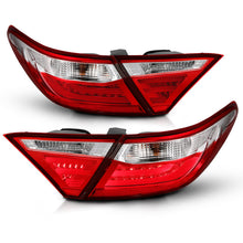 Cargar imagen en el visor de la galería, ANZO 2015-2016 Toyota Camry luces traseras LED rojo/transparente
