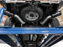 Escape Atlas aFe de 4 pulgadas con respaldo doble DPF de acero Al con puntas Pol 16-17 GM Diesel Truck V8-6.6L (td) LML