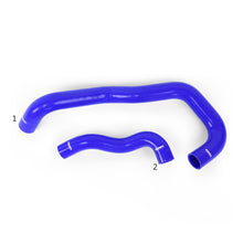 Cargar imagen en el visor de la galería, Mishimoto 05-07 Ford 6.0L Powerstroke Kit de manguera de refrigerante (chasis doble I-Beam) (azul)