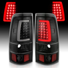 Cargar imagen en el visor de la galería, ANZO 2003-2006 Chevy Silverado 1500 luces traseras LED estilo tablón negro con lente transparente