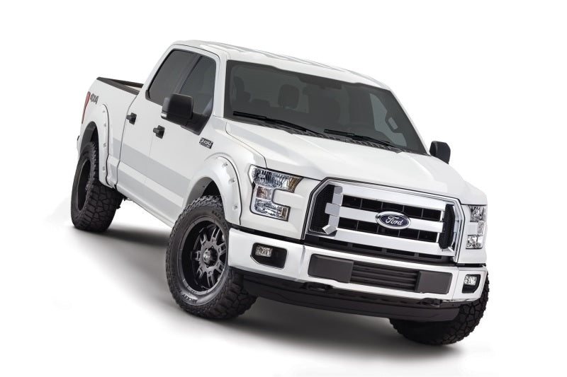 Bushwacker 16-17 Ford F-150 Styleside bolsillo estilo bengalas 4 piezas 78.9/67.1/97.6 pulgadas cama - Oxford blanco