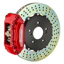 Cargar imagen en el visor de la galería, Brembo 99-06 TT (8N) Delantero GT BBK 4 pistones fundidos 2 piezas 328 x 28 2 piezas rotor perforado-rojo