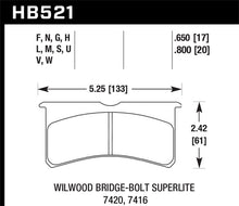 Cargar imagen en el visor de la galería, Pastillas de freno de carrera Hawk DTC-80 Wilwood BB SL 7416 17 mm