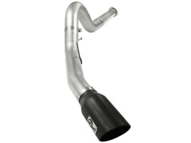 aFe Atlas 5in DPF-Back Aluminized Steel Exh Sys Ford Diesel Trucks 11-14 v8-6.7L td punta negra arrugada