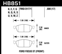 Cargar imagen en el visor de la galería, Hawk 15-16 Ford Focus ST HPS Street Front Brake Pads