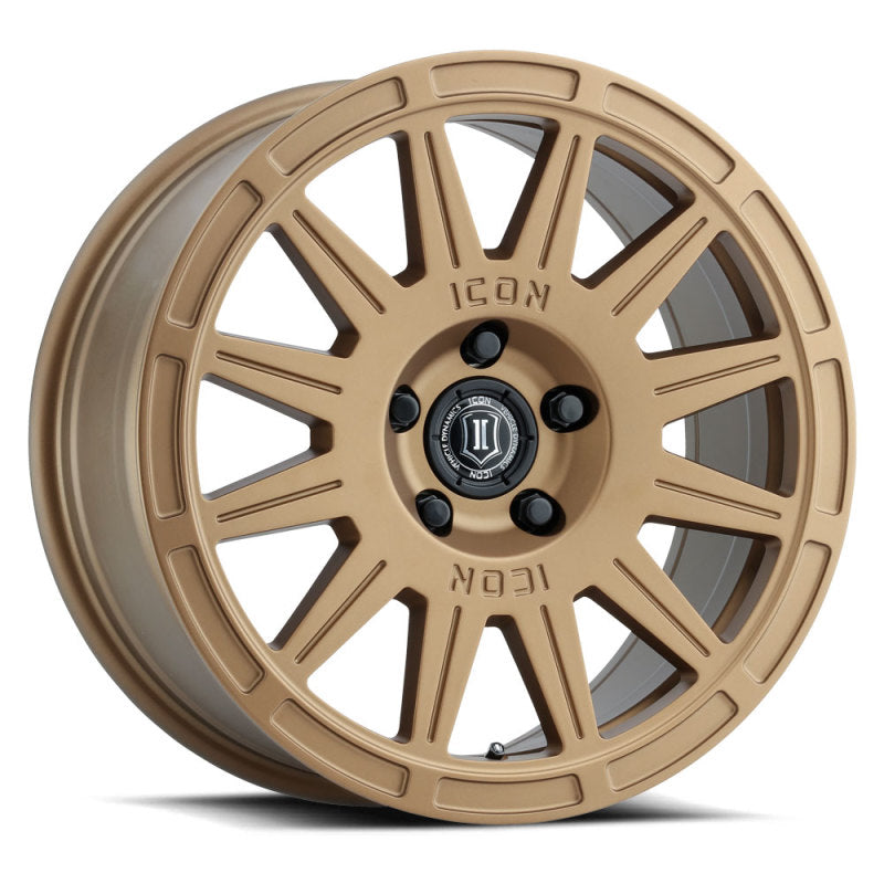 ICON Ricochet 17x8 5x100 38mm Offset 6in BS Rueda de oro satinado