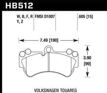 Cargar imagen en el visor de la galería, Hawk 04 Volkswagen Touareg Performance Ceramic Street Front Brake Pads
