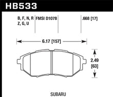 Cargar imagen en el visor de la galería, Hawk 05-08 LGT D1078 HPS Street Front Brake Pads