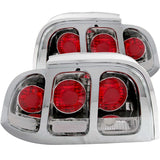 ANZO 1994-1998 Ford Mustang luces traseras cromadas