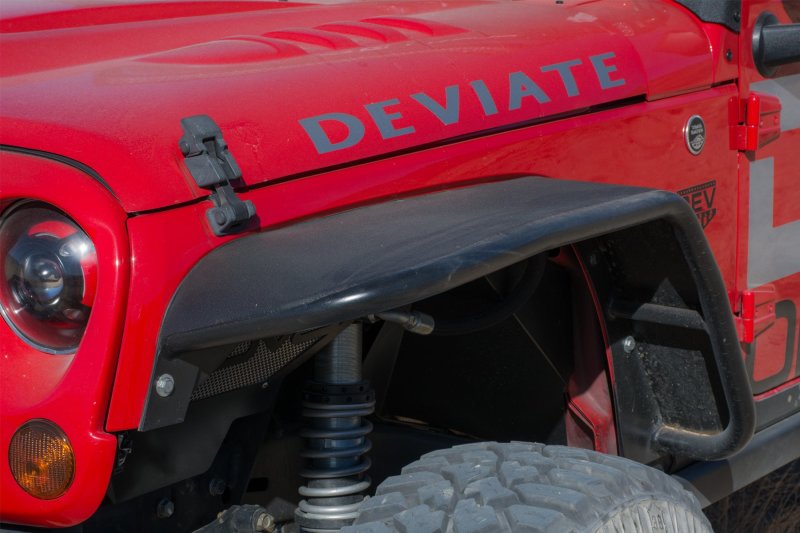 DV8 Offroad 07-18 Jeep Wrangler JK Guardabarros delanteros y traseros de tubo plano