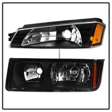 Cargar imagen en el visor de la galería, xTune 02-06 Chevy Avalanche w/Cladding OEM Bumper Light &amp; Headlights - (BLACK) (HD-JH-CAVA02-SET-BK)