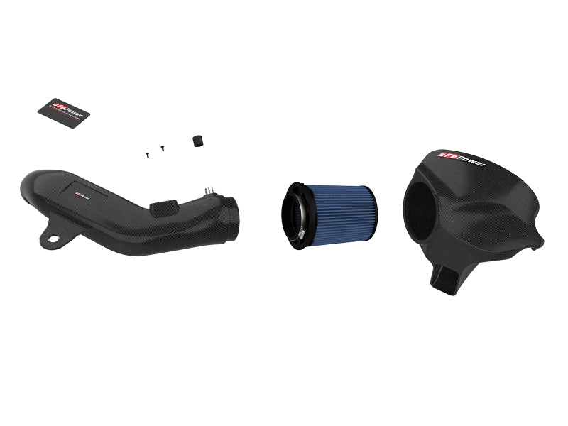 aFe Black Series CAIS de fibra de carbono con filtro Pro 5R 16-18 BMW M2 (F87) L6-3.0L