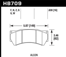 Cargar imagen en el visor de la galería, Hawk DTC-80 Alcon Mono6 (Model 4497) Race Brake Pads