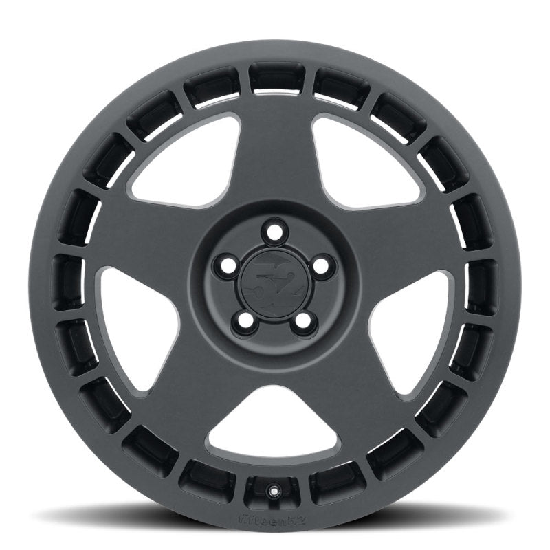 quince52 Turbomac 18x8.5 5x112 45mm ET 66.56mm Rueda negra de asfalto con orificio central