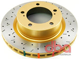 DBA 07+ Toyota Landcruiser Serie 200 Rotor delantero perforado y ranurado Serie 4000