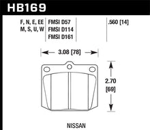 Cargar imagen en el visor de la galería, Pastillas de freno delanteras Hawk Nissan 810/240Z/260Z/280Z/620 / Toyota Corona/Cressida/Crown/PU DTC-70