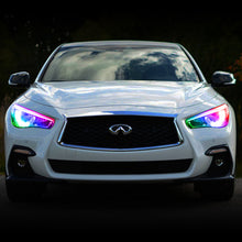 Cargar imagen en el visor de la galería, Oracle 14-21 Infiniti Q50 RGB+W Headlight Halo  Kit - ColorSHIFT w/ Simple Controller SEE WARRANTY