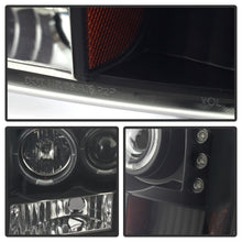 Cargar imagen en el visor de la galería, Spyder Ford F250 Super Duty 99-04 Projector Version 2 LED Halo LED Blk Smke PRO-YD-FF25099-1P-G2-BSM