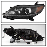 Spyder 2015-2017 Toyota Sienna Projector Headlights - DRL LED - Black PRO-YD-TSEN15-DRL-BK