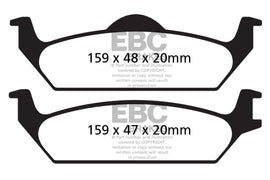 EBC 03-04 Dodge Dakota 2WD 3.9 Pastillas de freno traseras Greenstuff