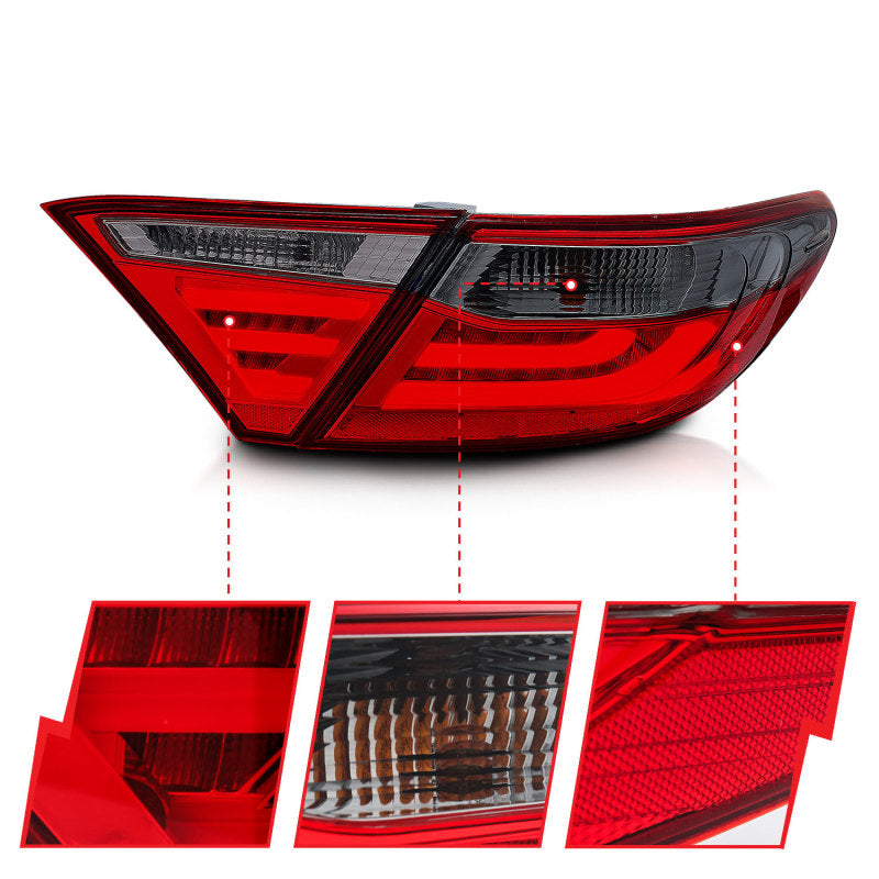 ANZO 2015-2016 Toyota Camry Luces traseras LED ahumadas
