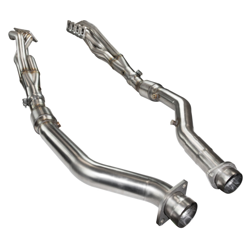 Kooks 12+ Jeep Grand Cherokee 6.4L 1-7/8 pulgadas x 3 pulgadas SS cabezales de tubo largo con tubos de conexión con gato verde