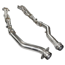 Cargar imagen en el visor de la galería, Kooks 12+ Jeep Grand Cherokee 6.4L 1-7/8 pulgadas x 3 pulgadas SS cabezales de tubo largo con tubos de conexión con gato verde