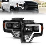 ANZO 2009-2014 Ford F-150 Barra de luz para proyector HL negro ámbar
