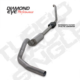 KIT Diamond Eye 4in TB SGL SS: 94-97 FORD 7.3L F250/F350 PWRSTROKE NFS CON CARB EQUIV STDS