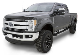 Bushwacker 17-18 Ford F-250 Super Duty bengalas estilo bolsillo, 4 piezas, color blanco Oxford